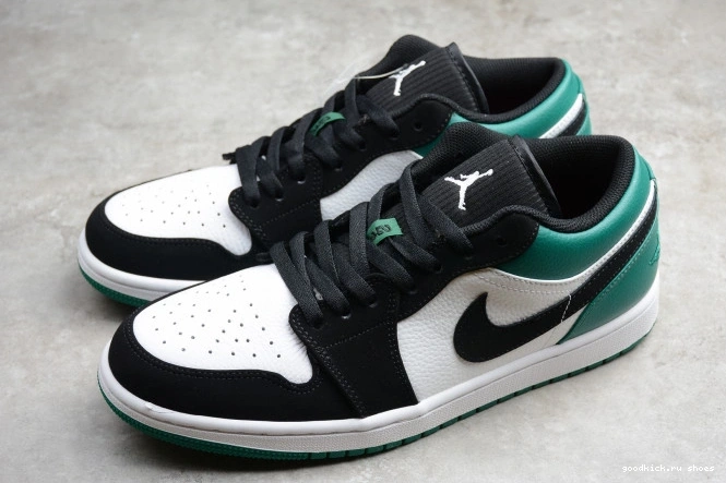Rep Green 1 Jordan Low 553558-113 White Black Air Mystic 0726